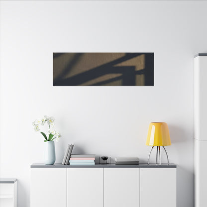 Sophisticated Shadow Play Canvas Art - Moody Minimal Dark Japandi
