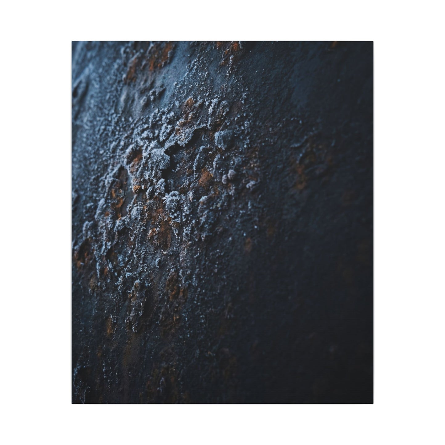 Rust Patina Canvas Art | Winter Dark Japandi Shadow Zen Art