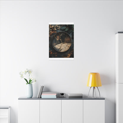 Kintsugi Rust Patina in Dawn | Gold Repair Canvas Art