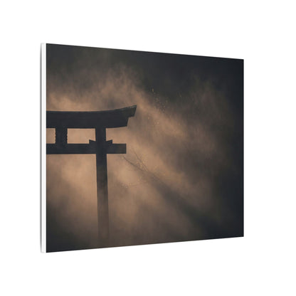 Torii Gate Shadow Zen Canvas Art | Bold Dark Japandi Art