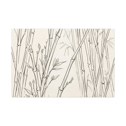 Candlelight Bamboo Grove Canvas Art - Japandi Fukinsei