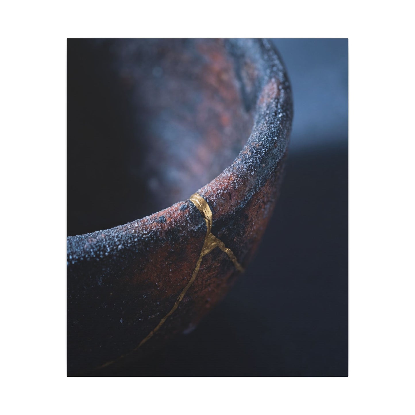 Artful Ceramic Bowl Canvas Art - Broken Beauty Kintsugi
