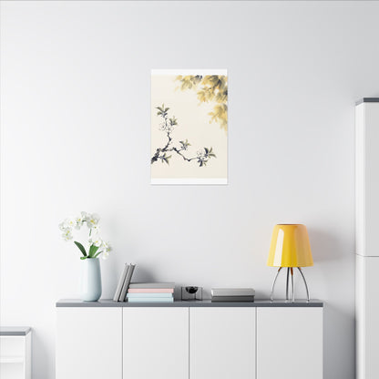 Kanso Cherry Blossom Canvas Art - Zen Sumi E