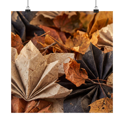 Paper Fold Wall Art Print | Autumn Japandi Texture Art