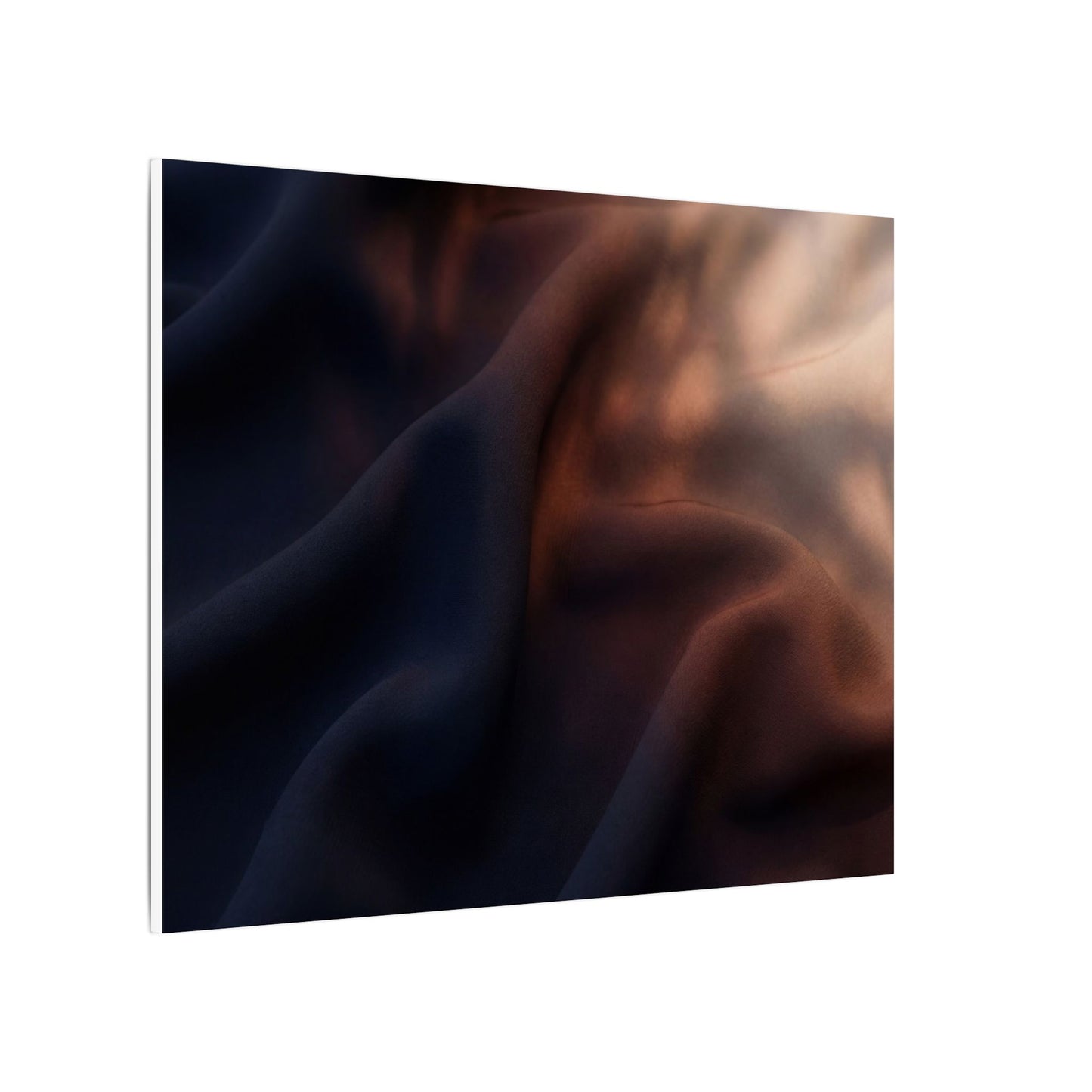 Dark Japandi Silk Drape in Dawn | Shadow Zen Canvas Art