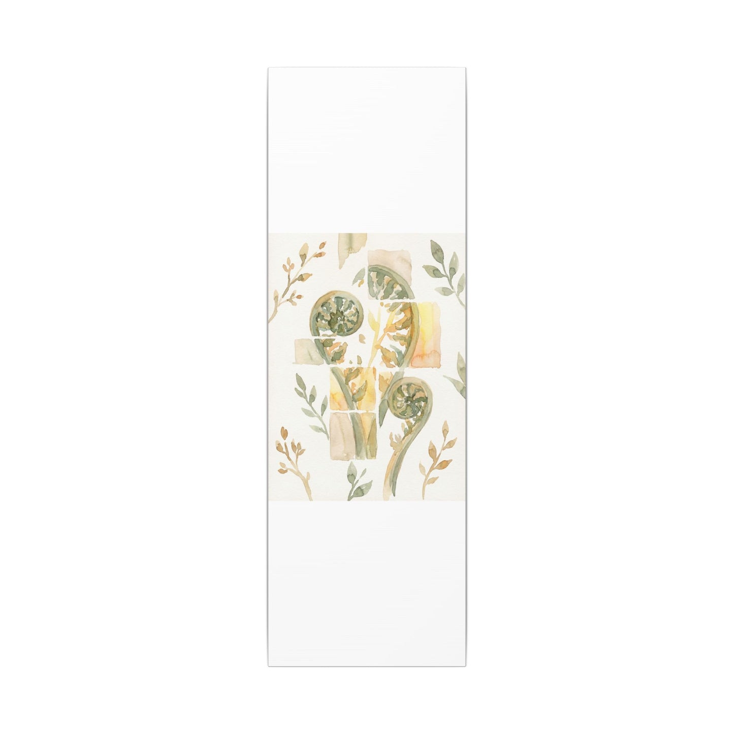 Earthy Fern Unfurling Canvas Art - Watercolor Japandi