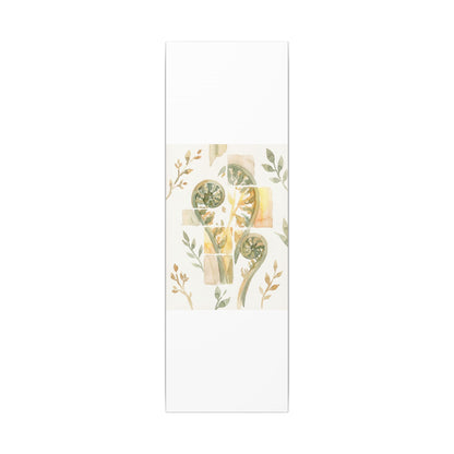 Earthy Fern Unfurling Canvas Art - Watercolor Japandi