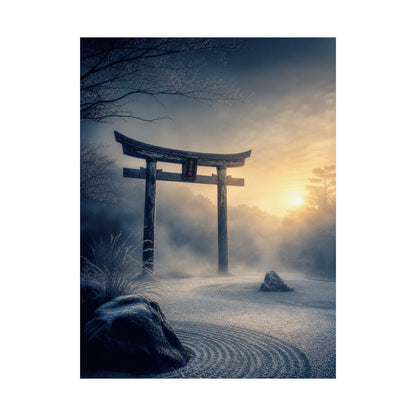 Zen Torii Gate in Golden Hour | Karesansui Wall Art Print
