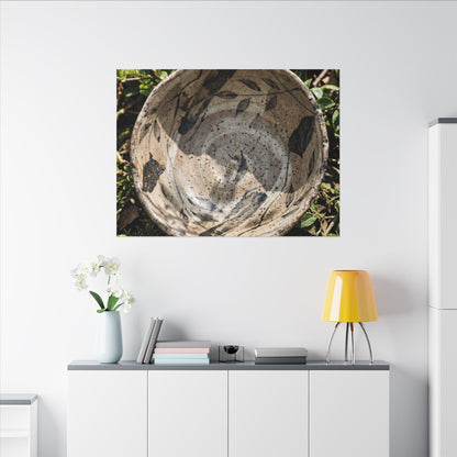 Elegant Ceramic Bowl Canvas Art - Japanese Pattern Japandi