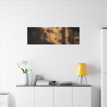 Shadow Play Canvas Art | Autumn Dark Japandi Charcoal Ink Art