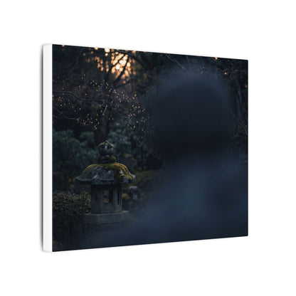 Spring Stone Lantern Moody Minimal Canvas Art | Bold Decor