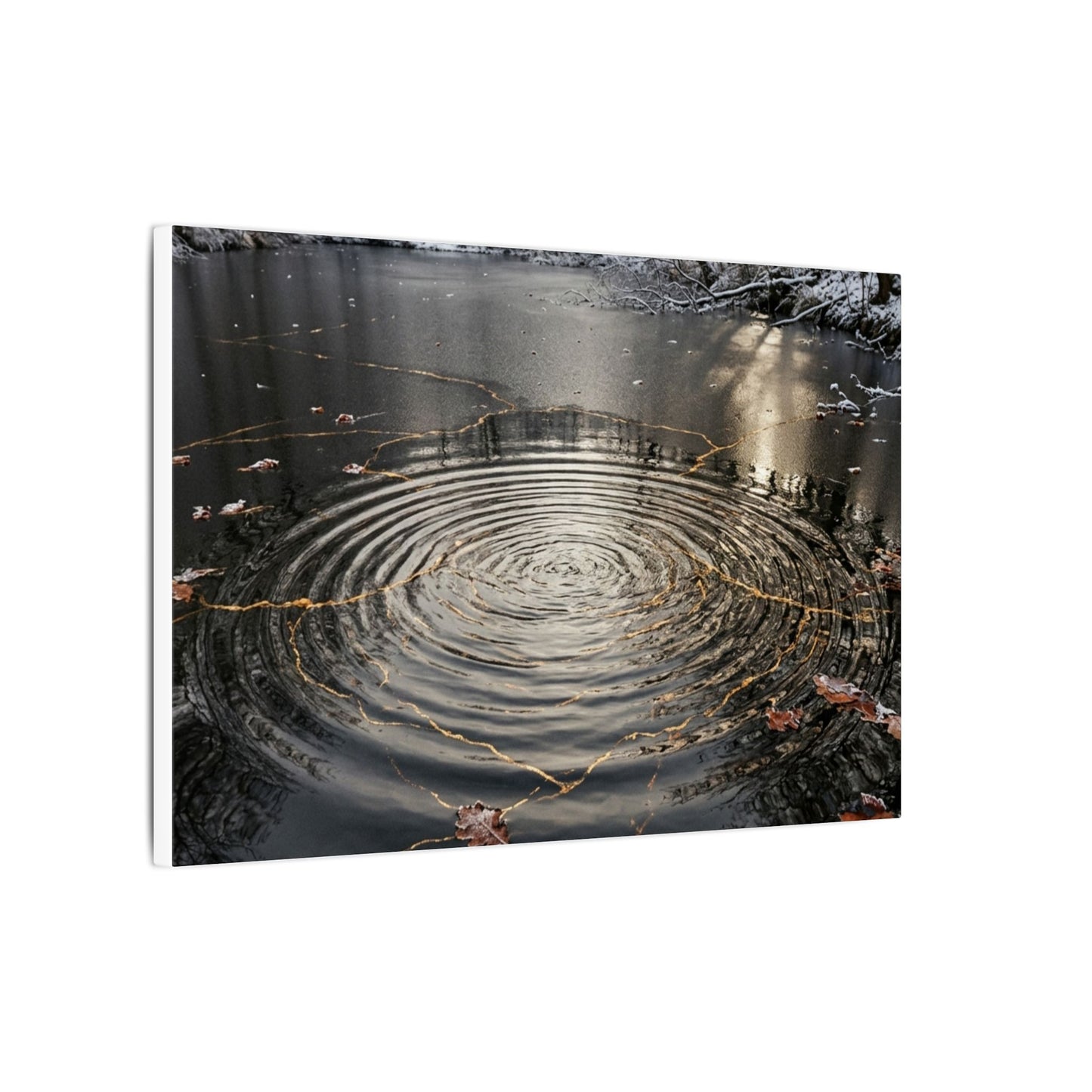 Water Ripple Broken Beauty Canvas Art | Artful Kintsugi Art