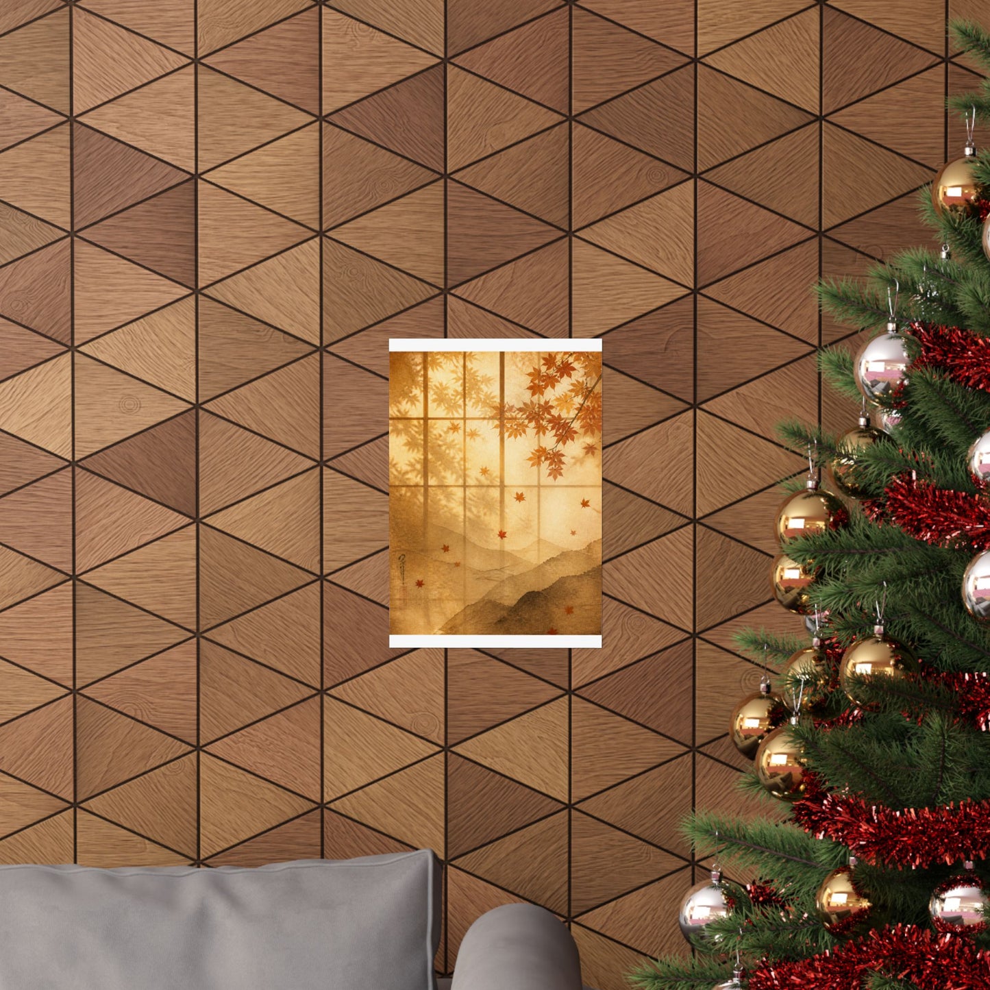 Shoji Screen Wall Art Print | Autumn Japandi Texture Art
