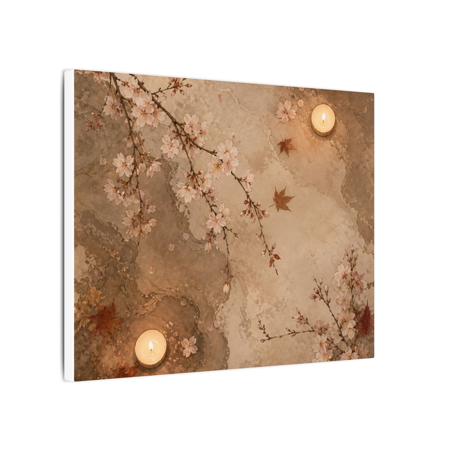 Cherry Blossom Canvas Art | Autumn Japandi Japanese Pattern Art
