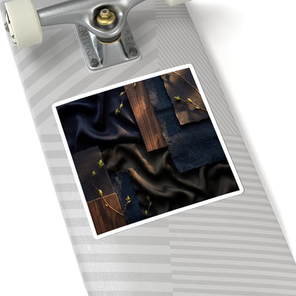 Golden Hour Silk Drape Sticker - Dark Japandi Kanso