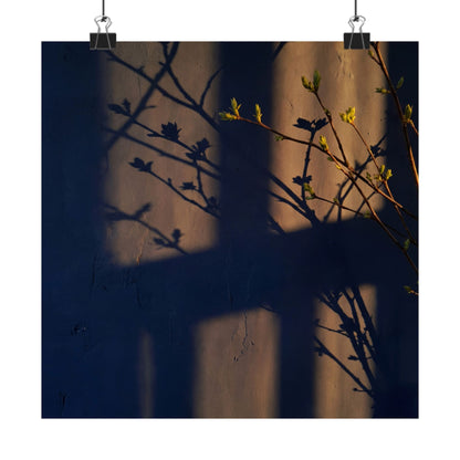 Shibui Shadow Play Wall Art Print - Dark Japandi Shadow Zen Art Print