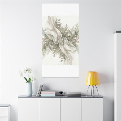 Summer Silk Drape Watercolor Canvas Art | Cozy Decor