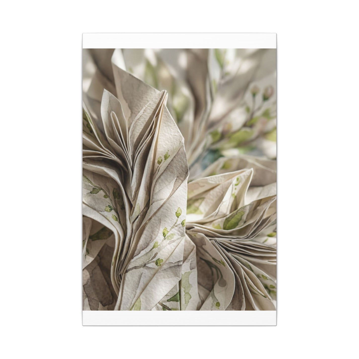 Fukinsei Paper Fold Canvas Art - Japandi Watercolor