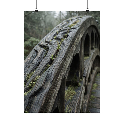 Kanso Wooden Bridge Wall Art Print - Japandi Japanese Pattern Art Print