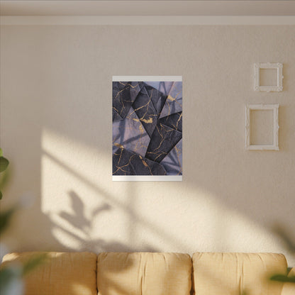 Seijaku Paper Fold Canvas Art - Kintsugi Gold Vein