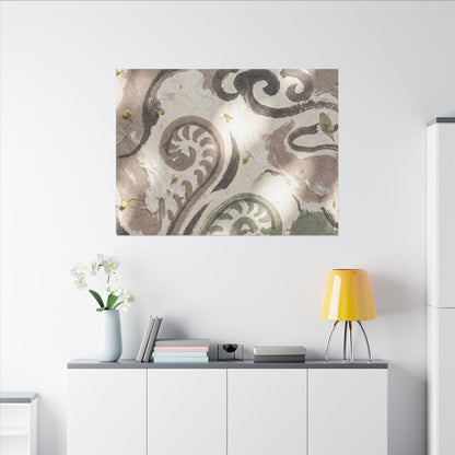 Dappled Ink Brushstroke Canvas Art - Japandi Ma