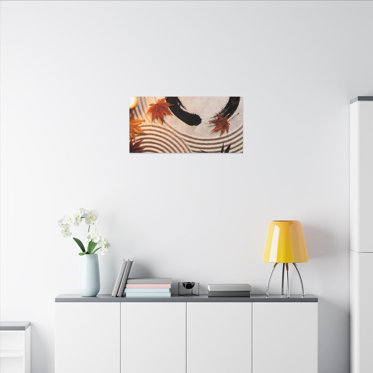 Tranquil Rock Garden Canvas Art - Enso Zen