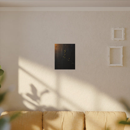 Dark Japandi Rust Patina in Golden Hour | Moody Minimal Canvas Art