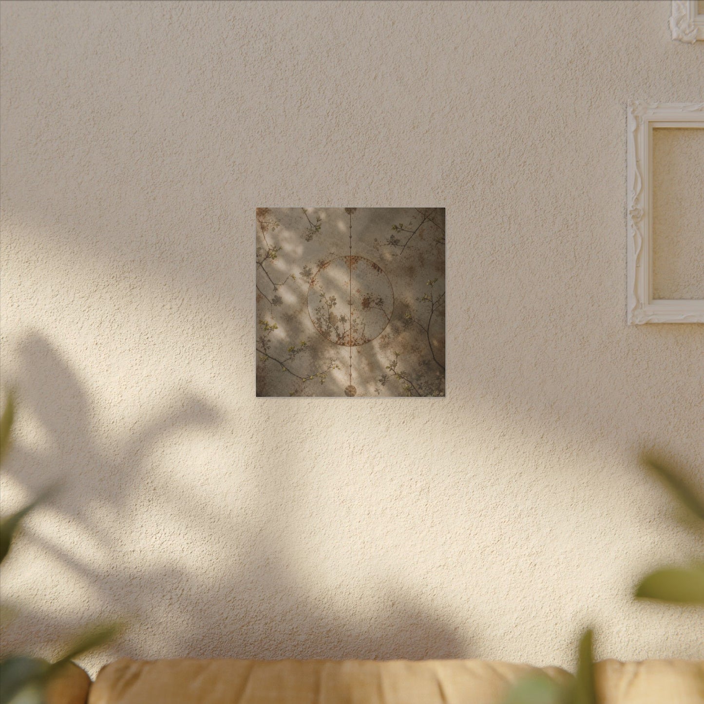 Japandi Rust Patina in Dappled | Japanese Pattern Canvas Art