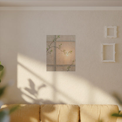 Shoji Screen Canvas Art | Spring Japandi Minimal Line Art