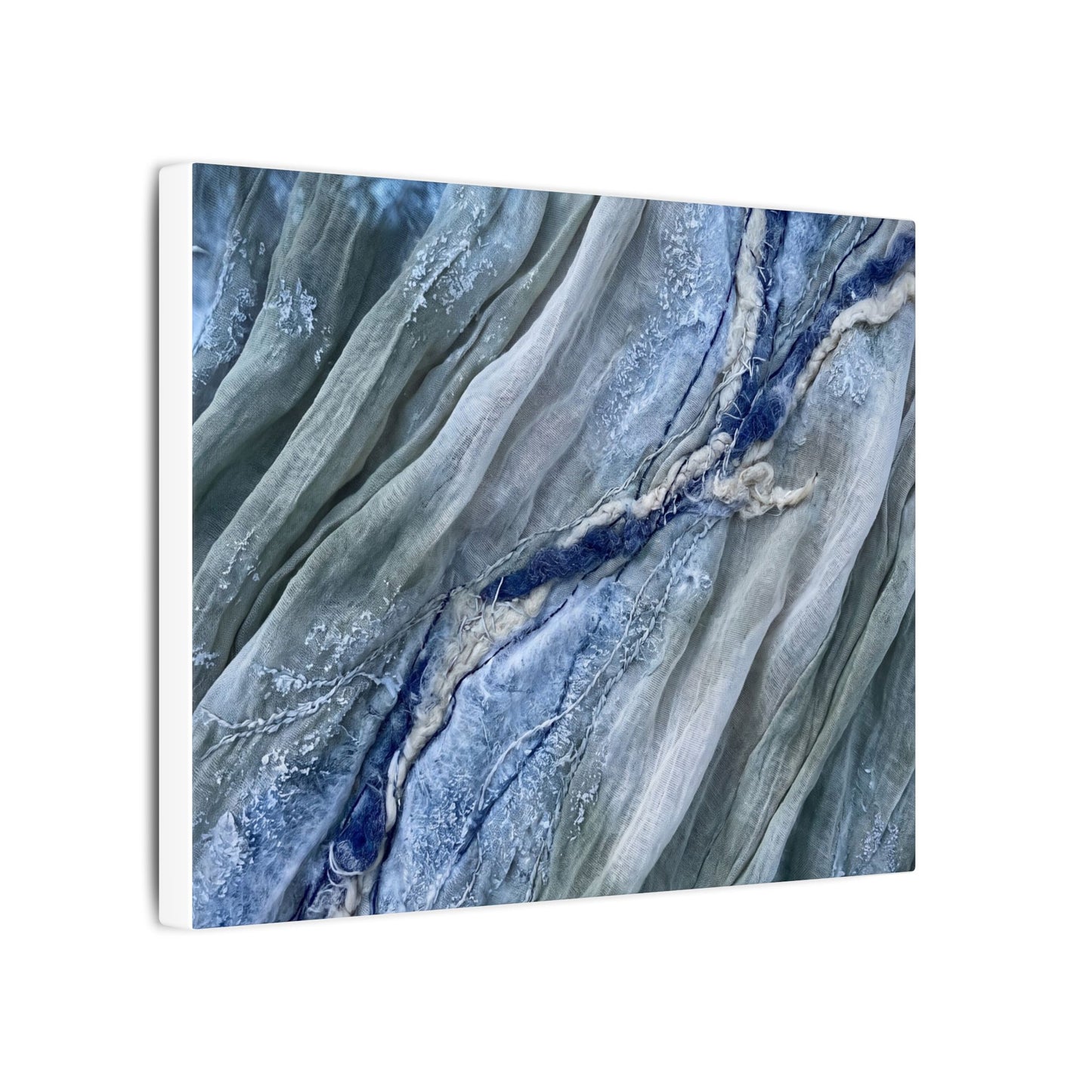Moonlight Silk Drape Canvas Art - Japandi Mono No Aware