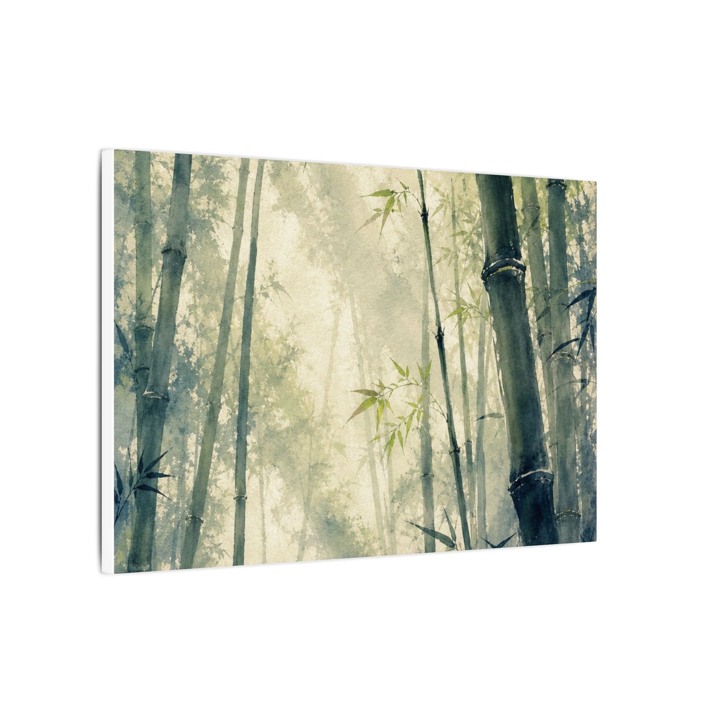 Bamboo Grove Spring Canvas Art | Zen Serene Design