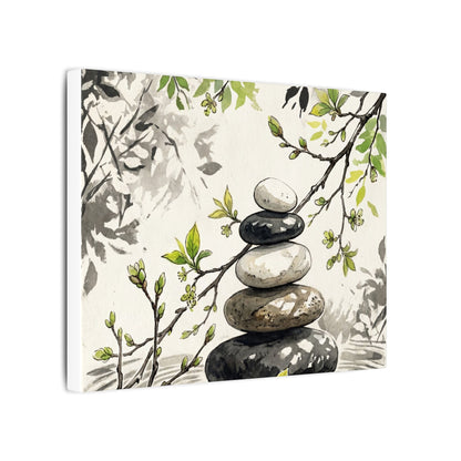 Spring River Stones Japanese Pattern Canvas Art | Elegant Decor
