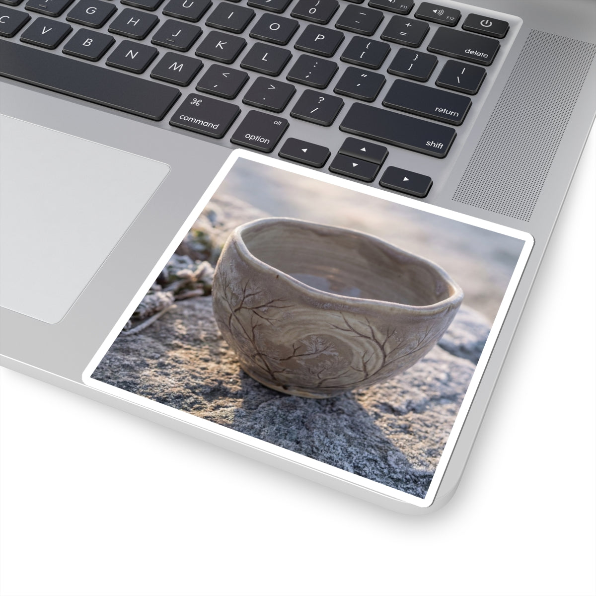 Dawn Ceramic Bowl Sticker - Japandi Seijaku Art Print