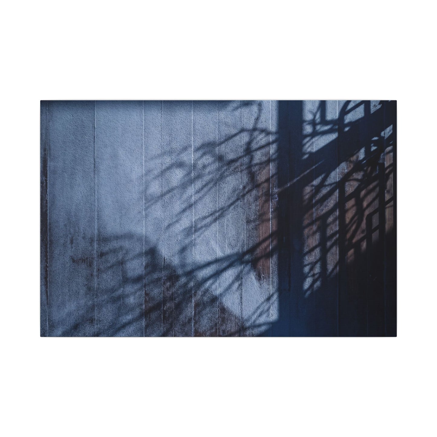 Shadow Play Moody Minimal Canvas Art | Moody Dark Japandi Art