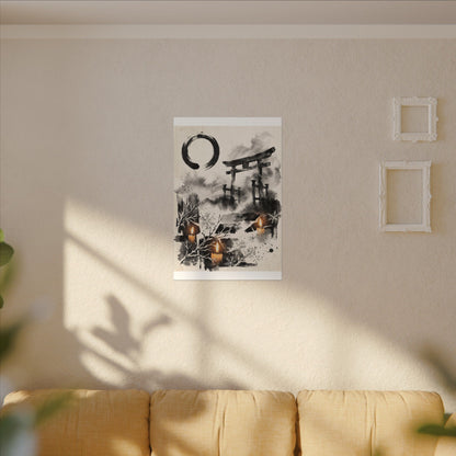 Candlelight Torii Gate Canvas Art - Zen Datsuzoku