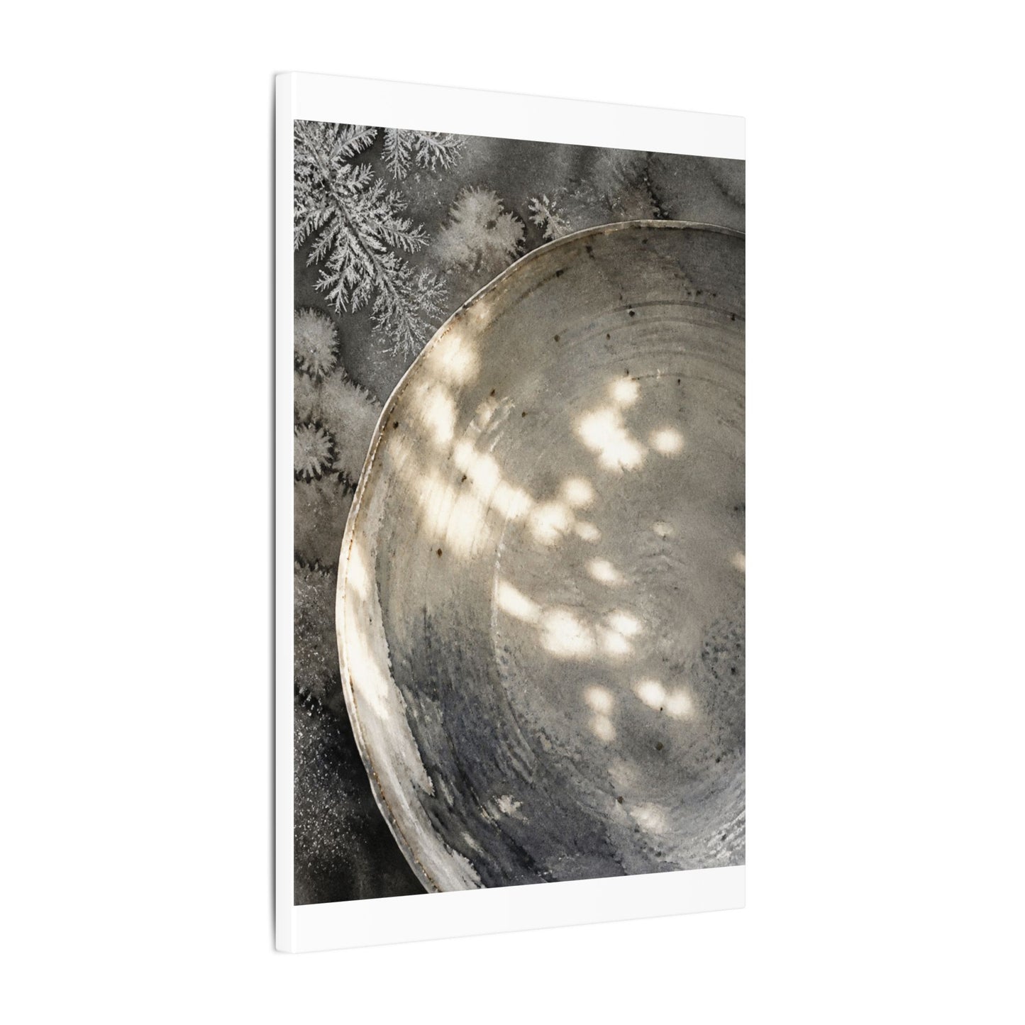 Ceramic Bowl Watercolor Canvas Art | Warm Japandi Art