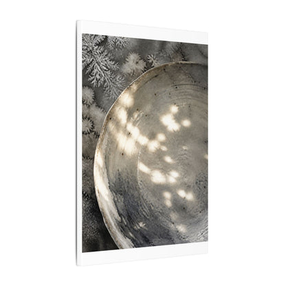 Ceramic Bowl Watercolor Canvas Art | Warm Japandi Art