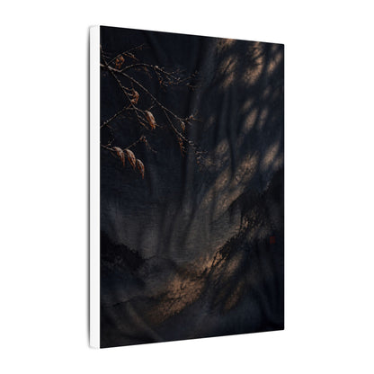 Atmospheric Silk Drape Canvas Art - Charcoal Ink Dark Japandi