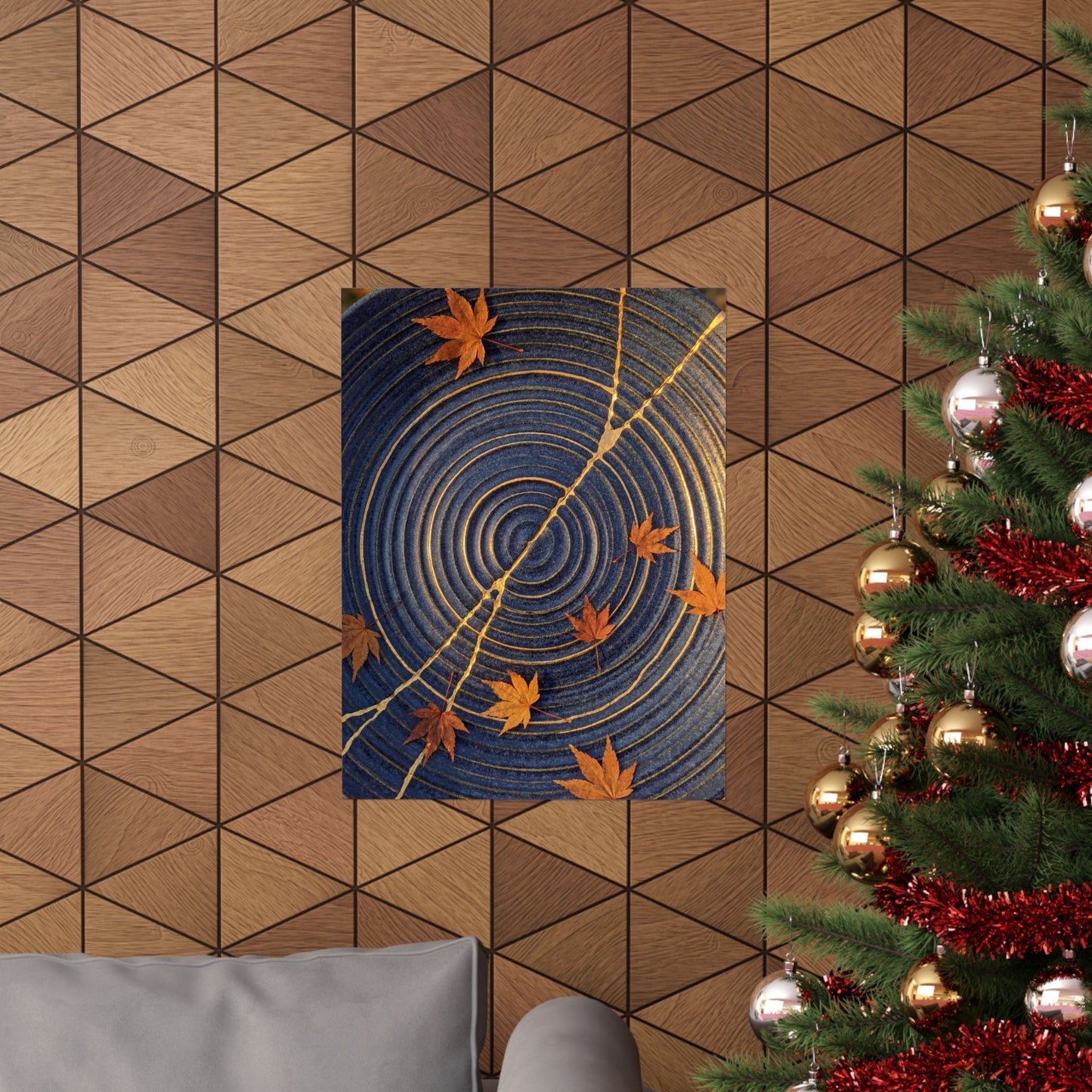 Datsuzoku Water Ripple Wall Art Print - Kintsugi Gold Repair