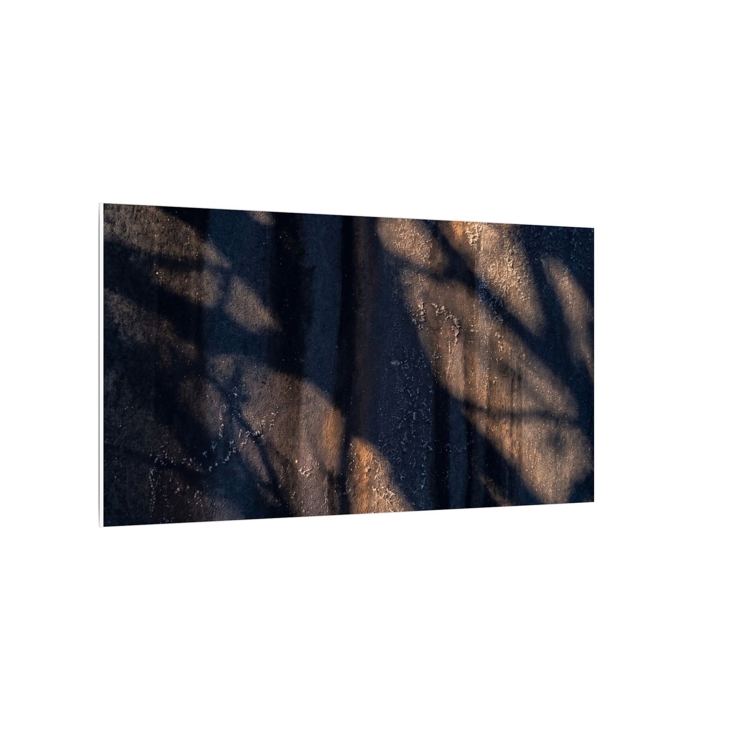 Dark Japandi Shadow Play in Golden Hour | Shadow Zen Canvas Art