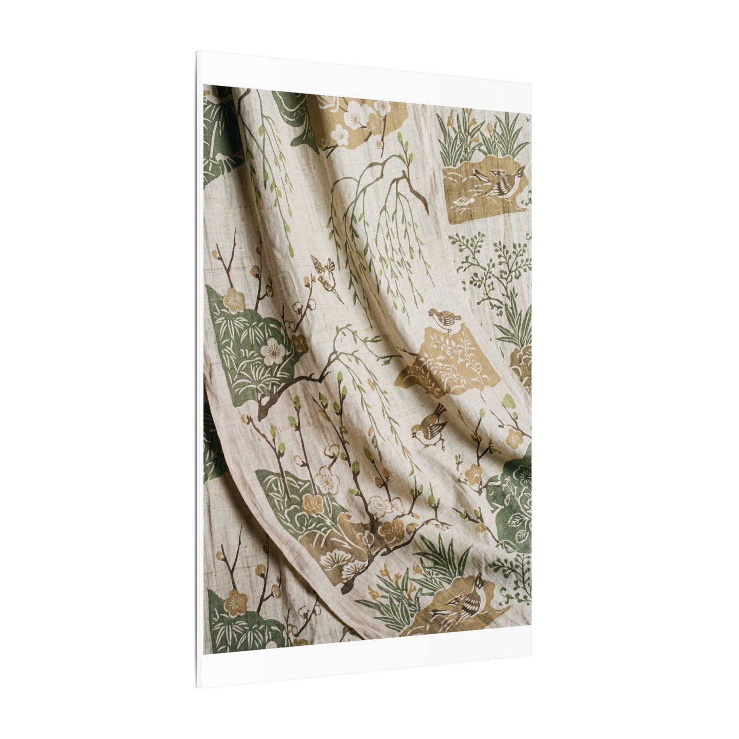 Silk Drape Canvas Art | Spring Japandi Japanese Pattern Art