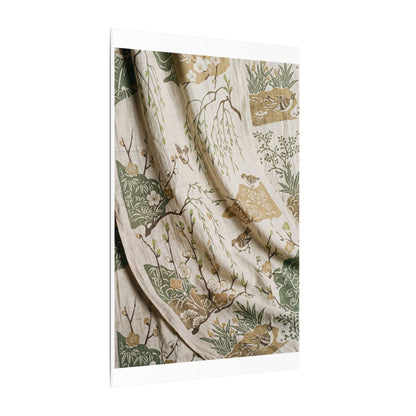 Silk Drape Canvas Art | Spring Japandi Japanese Pattern Art