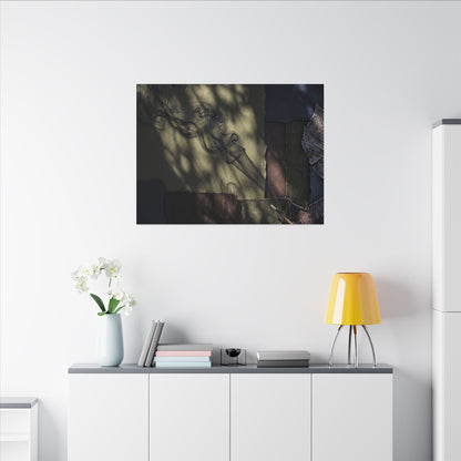 Ma Incense Smoke Canvas Art - Dark Japandi Dark Texture