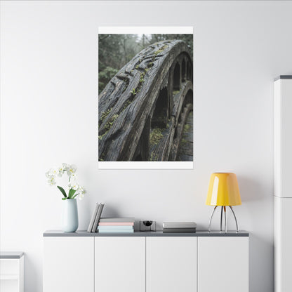 Overcast Wooden Bridge Canvas Art - Japandi Kanso
