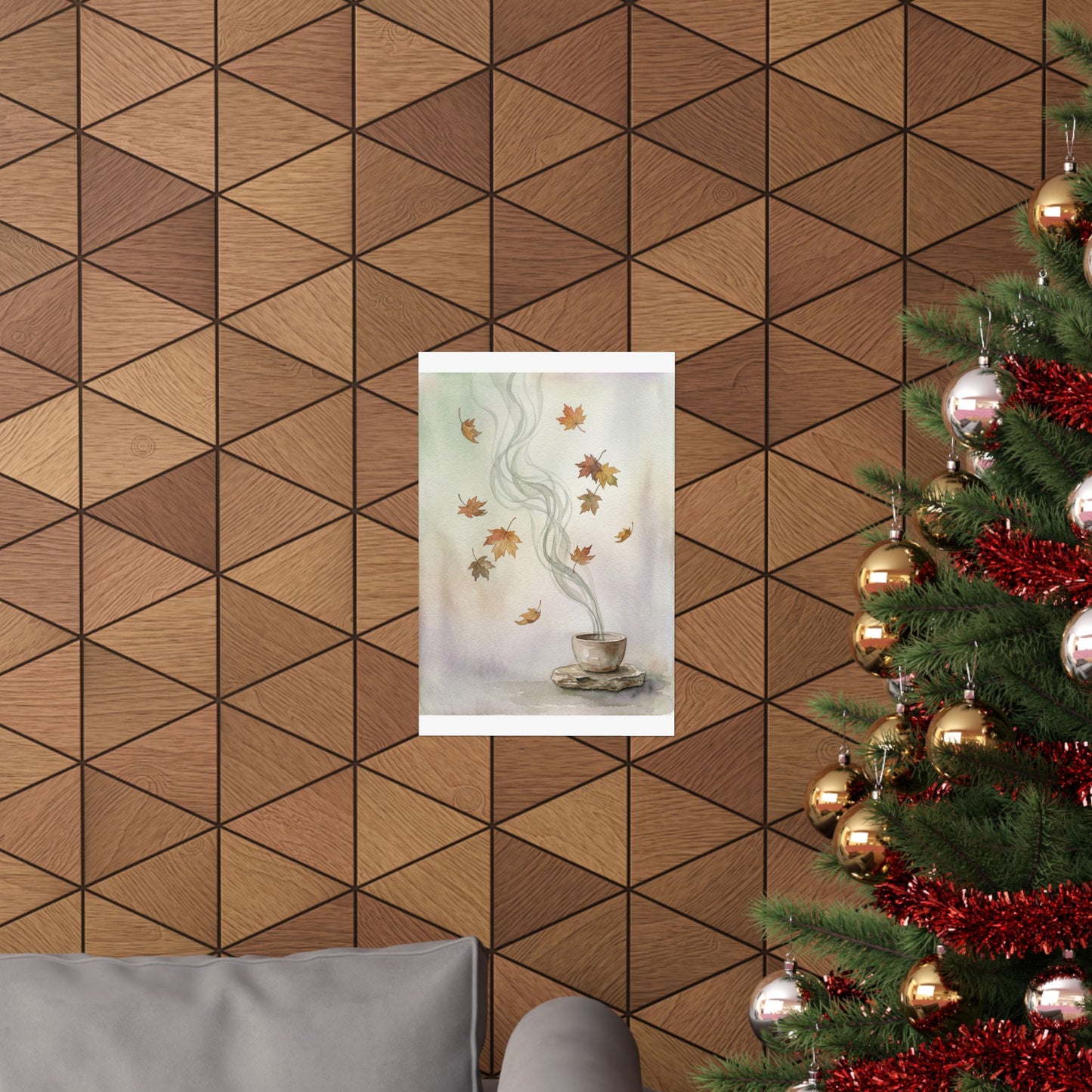 Kanso Incense Smoke Wall Art Print - Japandi Watercolor