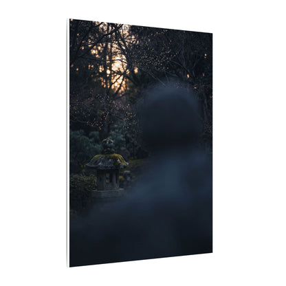 Spring Stone Lantern Moody Minimal Canvas Art | Bold Decor