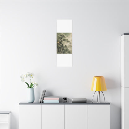 Candlelight Pine Tree Canvas Art - Japandi Kanso