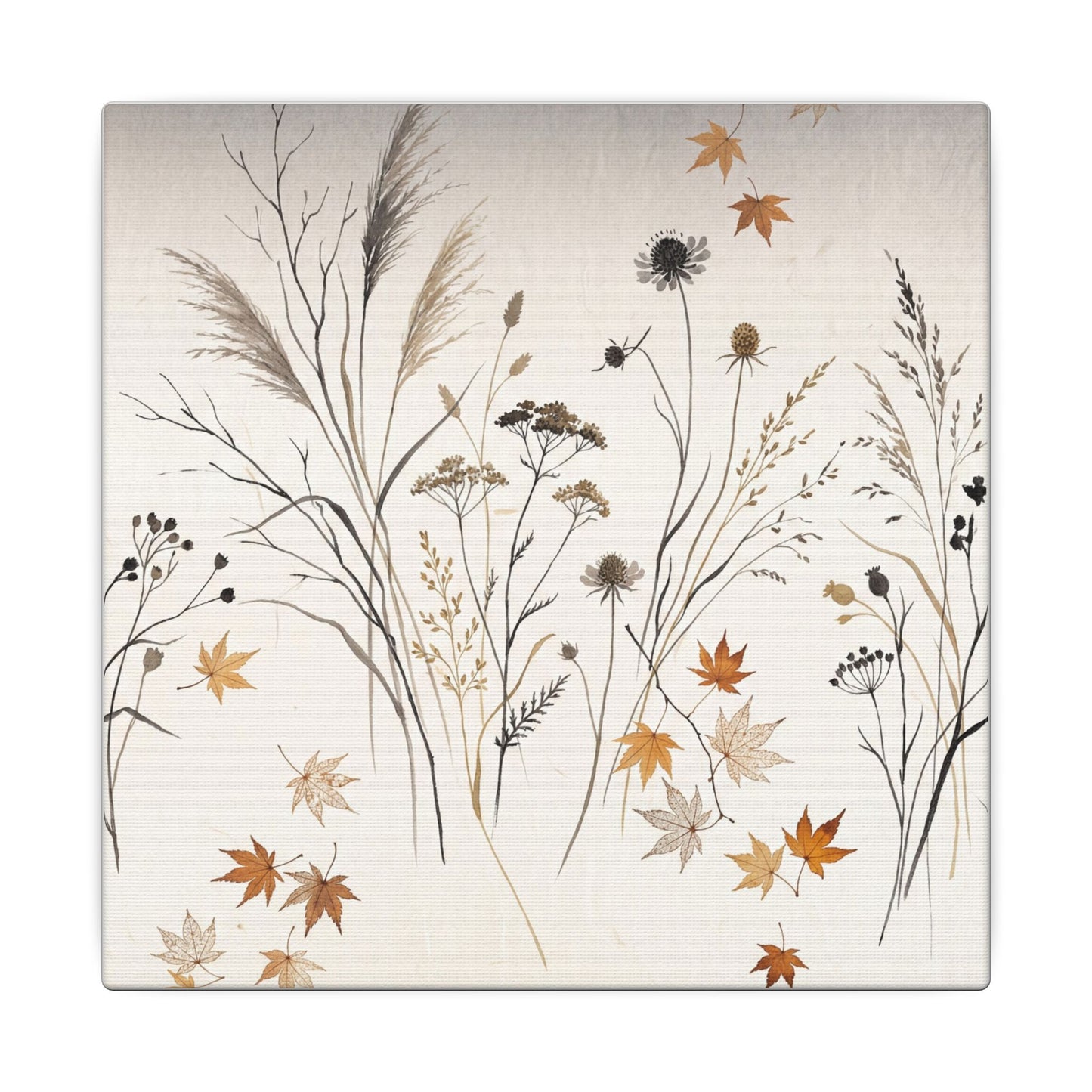 Dawn Dried Flowers Canvas Art - Japandi Kanso