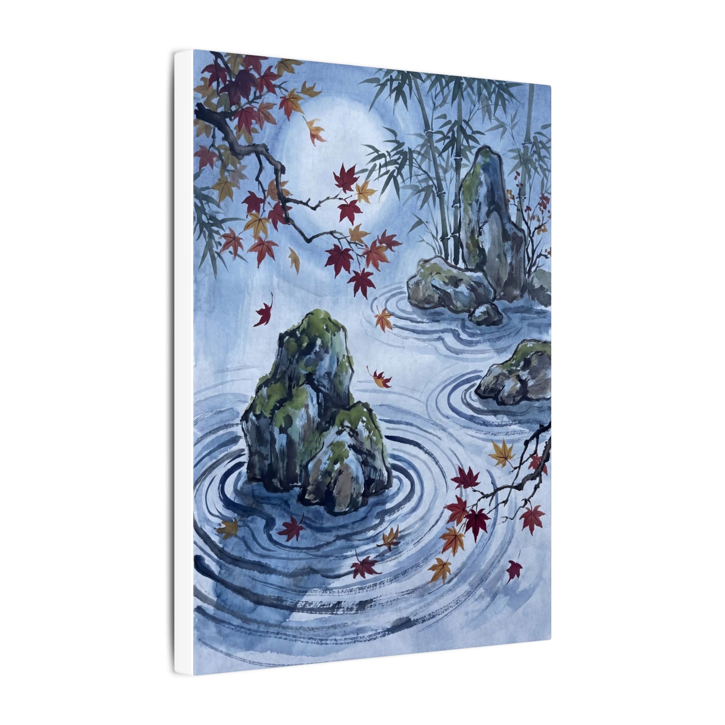 Rock Garden Autumn Canvas Art | Zen Tranquil Design