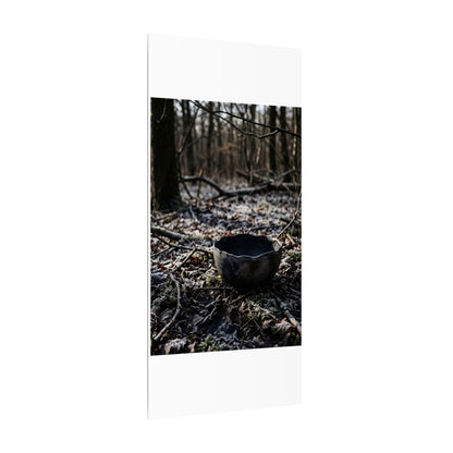 Dappled Ceramic Bowl Canvas Art - Dark Japandi Kanso